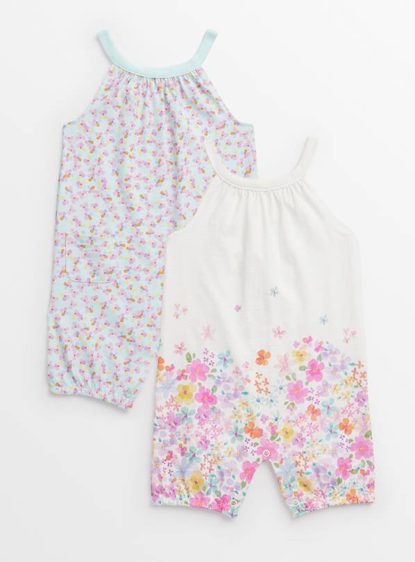 Floral Rompers 2 Pack 3-6 months
